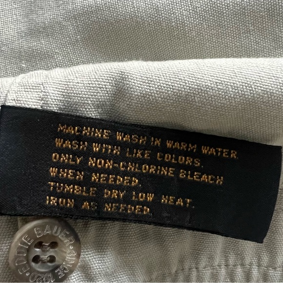 Eddie Bauer Men’s Khaki Tan Button Outdoor Vest with Pockets Size XL - Picture 7 of 7